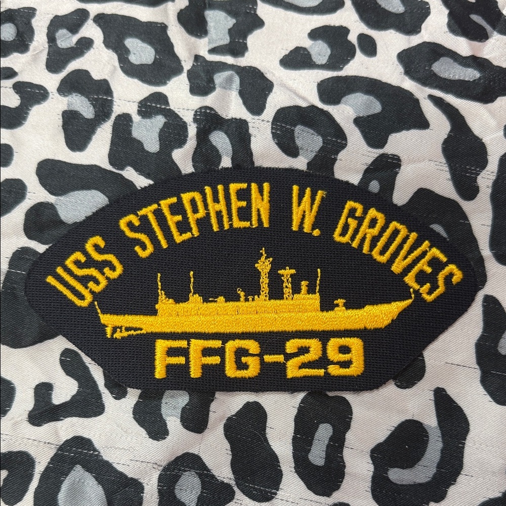 USS Stephen W. Groves embroidered naval Patch
